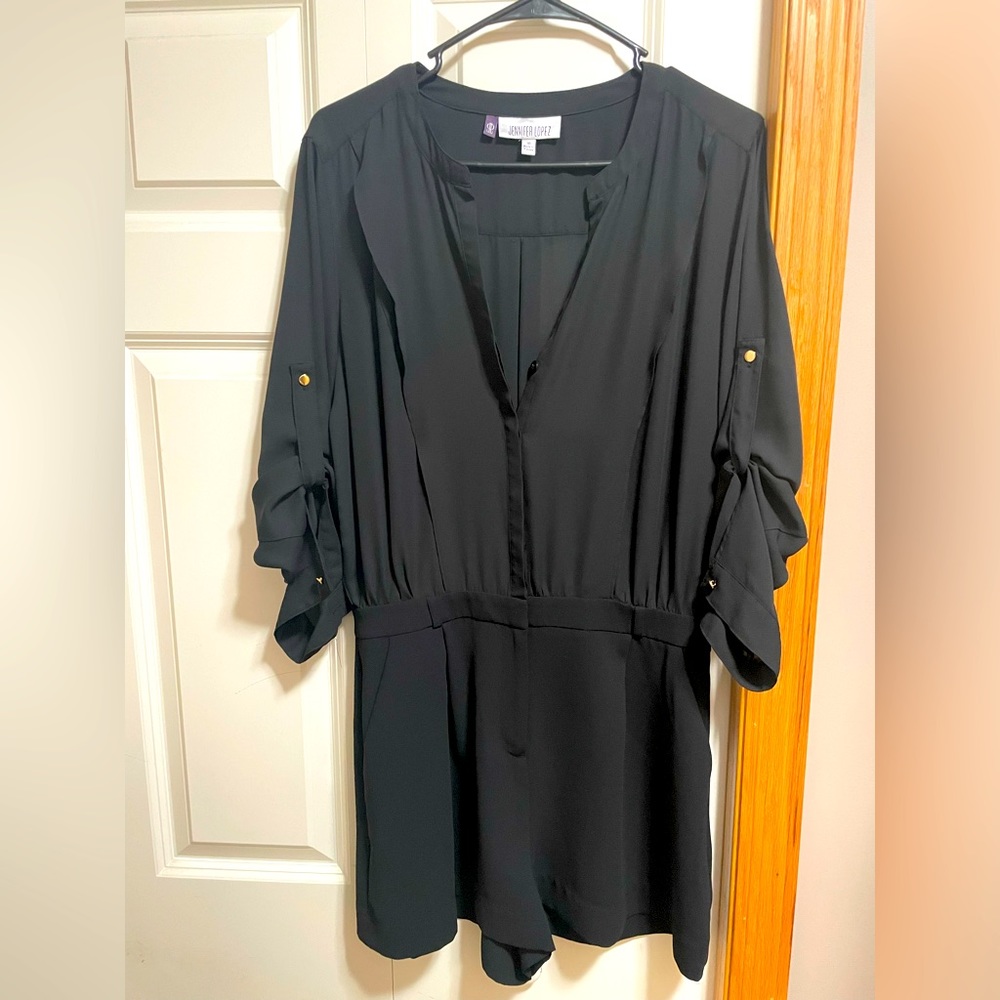 Black Romper - Long Sleeve - Size 10